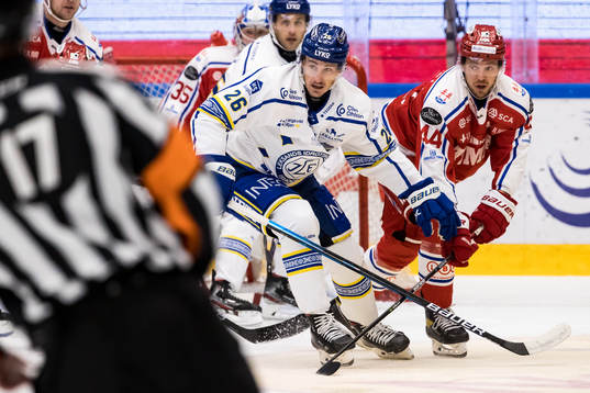 Leksands Patrik Norén och Timrås Jacob Blomqvist