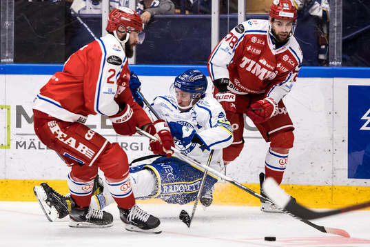 Leksands Max Veronneau och Timrås Robin Hanzl