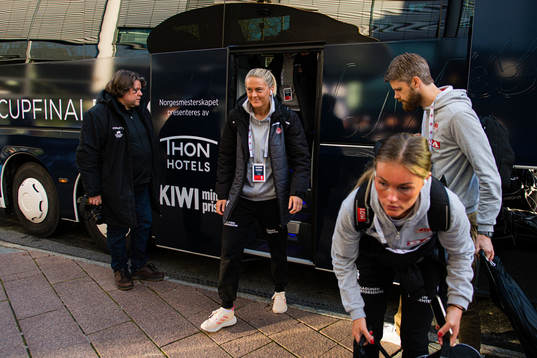 Maria Dybwad Brochmann of Sandviken arrives