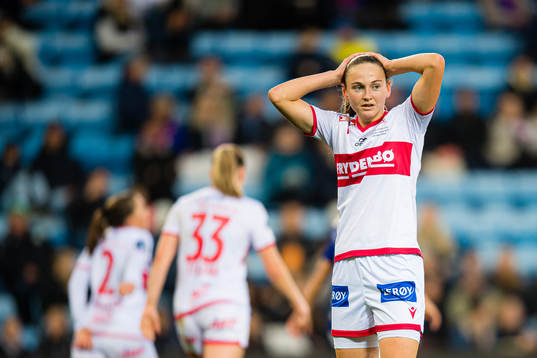 Vilde Hasund of Sandviken looks dejected