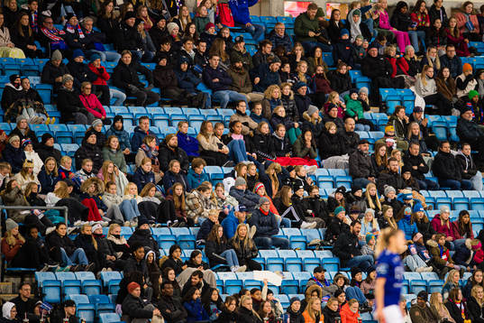 Spectators in the stands