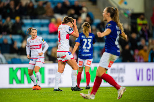 Marit Bratberg Lund of Sandviken looks dejected