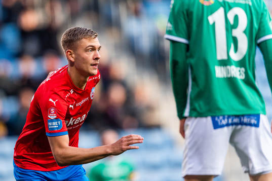 Helsingborgs Dennis Olsson jublar