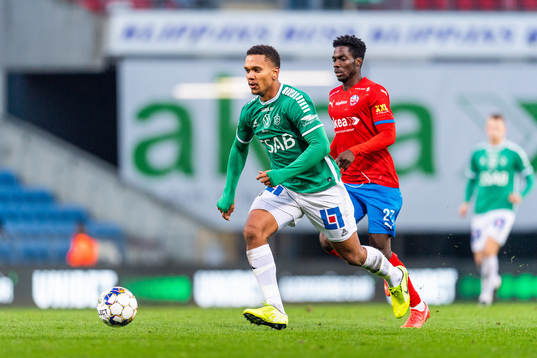 Brages Seth Kanteh Hellberg och Helsingborgs Benjamin Acquah