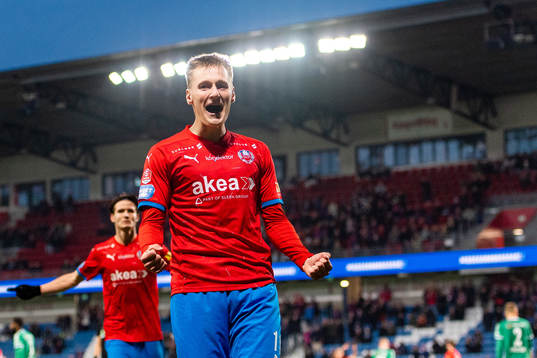 Helsingborgs Rasmus Karjalainen jublar