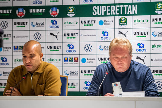 Brages tränare Klebér Saarenpää och Helsingborgs