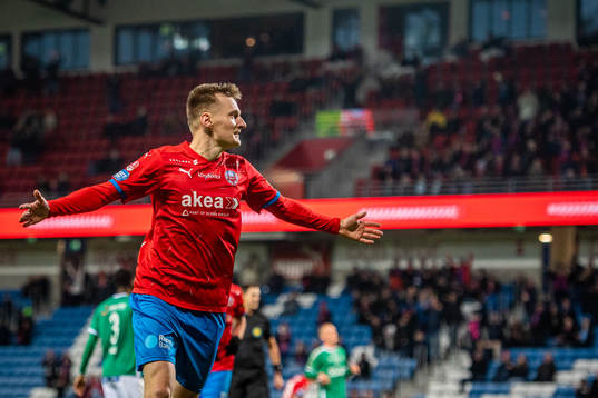 Helsingborgs Rasmus Karjalainen jublar