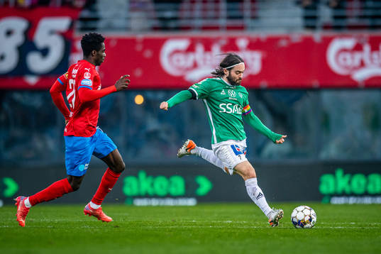 Helsingborgs Benjamin Acquah och Brages Robbin Sellin