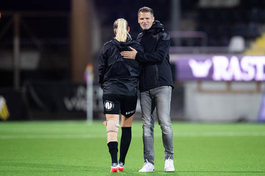 Häckens Stina Blackstenius och tränare Robert Vilahamn
