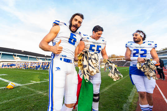 Italiens Tommaso Finadri, Alessandro Vergani och Federico