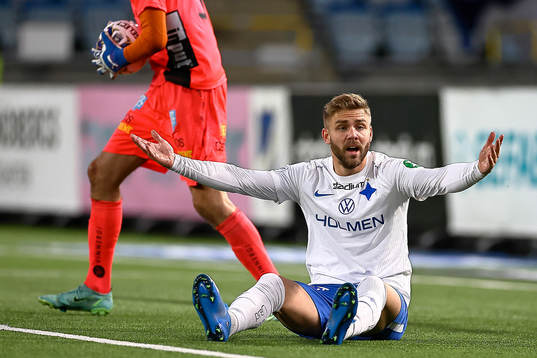 IFK Norrköpings Christoffer Nyman reagerar