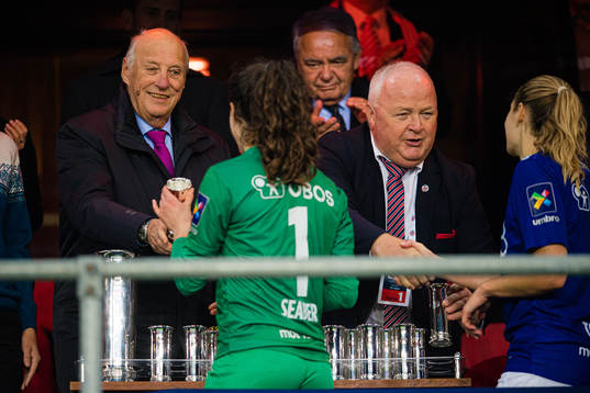 H.M. King Harald of Norway and Terje Svendsen, president of