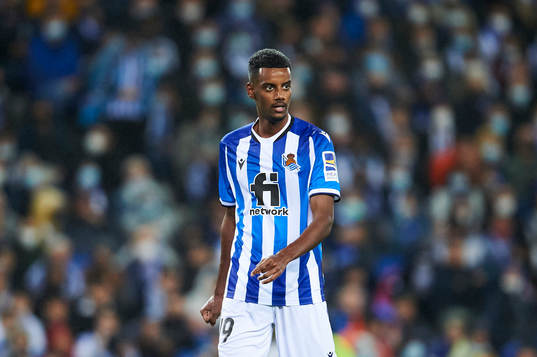 Alexander Isak of Real Sociedad  looks