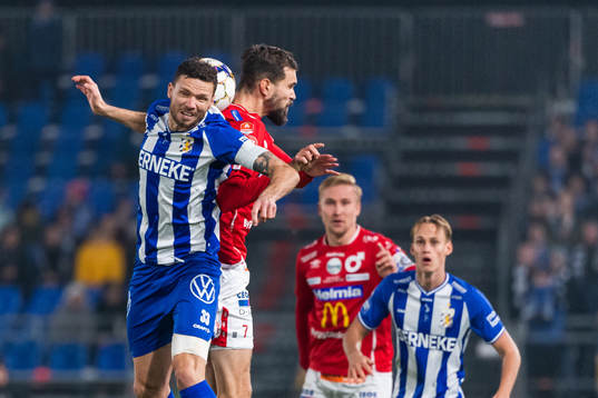 IFK Göteborgs Marcus Berg och Degerfors Sebastian Olsson