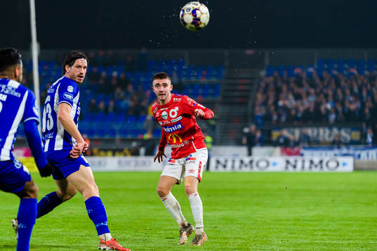 IFK Göteborgs Gustav Svensson och Degerfors Anton Kralj