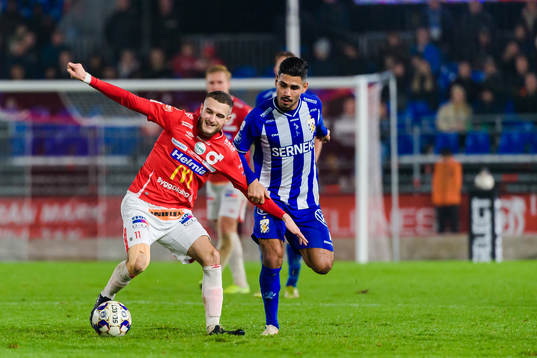 Degerfors Christos Gravius och IFK Göteborgs Hosam Aiesh