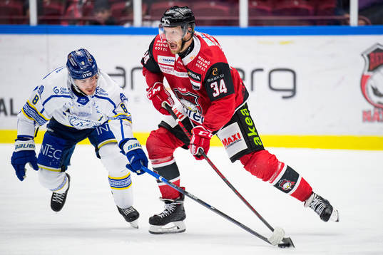 Leksands Matt Caito och Malmö Redhawks Carl Söderberg