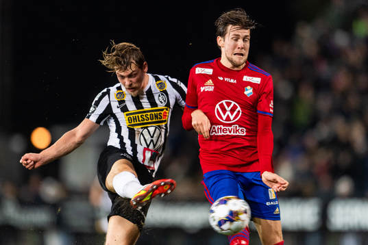 Landskronas Robin Hofsö och Östers John Stenberg