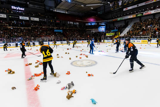 Gosedjur kastas in på isen