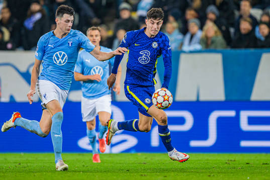 Anel Ahmedhodzic of Malmö FF and Kai Havertz of Chelsea