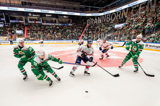 Rögles Anton Bengtsson, Ryan McKiernan, Brady Ferguson och