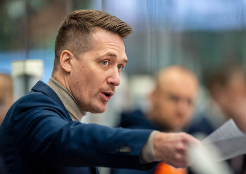 Växjös tränare Sam Hallam