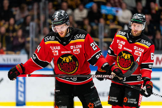 Luleås Brendan Shinnimin och Linus Omark deppar