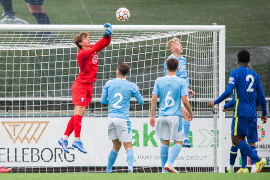 Goalkeeper Melker Ellborg of Malmö FF
