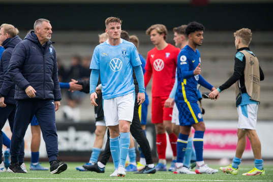 Markus Björkqvist of Malmö FF looks dejected