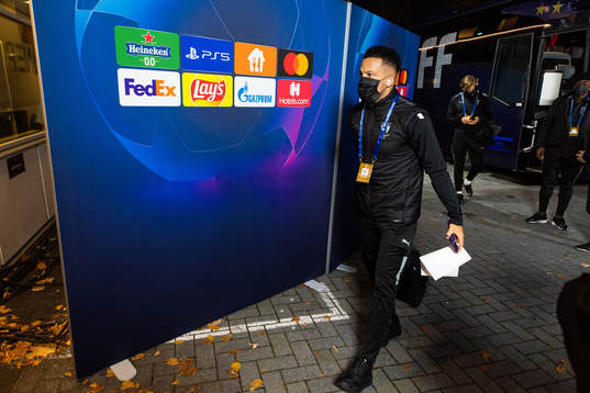 Martin Olsson of Malmö FF, arrives at the arena