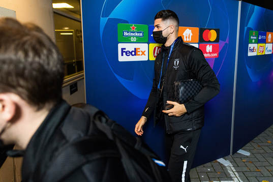 Antonio Colak of Malmö FF, arrives at the arena