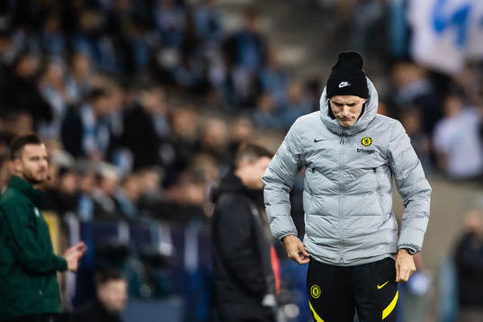 Thomas Tuchel, head coach of Chelsea looks dejected
