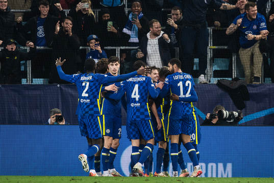 Hakim Ziyech of Chelsea celebrates