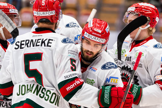 Frölundas Michael Spacek jublar