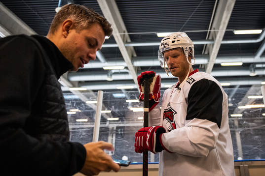 Presschef Christian Winnberg och Carl Söderberg