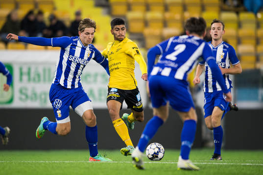 IFK Göteborgs Johan Bångsbo och Elfsborgs Ahmed Qasem
