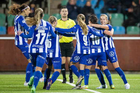 IFK Göteborgs Victoria Svanström jublar med lagkamrater