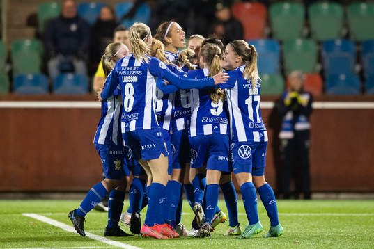 IFK Göteborgs Victoria Svanström jublar med lagkamrater