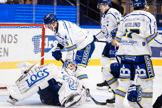 Leksands målvakt Kasimir Kaskisuo och Leksands Calle
