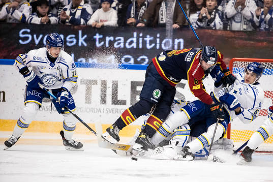 Leksands Martin Karlsson och Djurgårdens Calle Odelius och