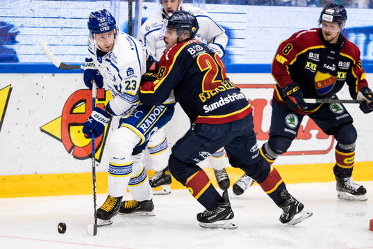 Leksands Mikael Ruohomaa och Djurgårdens Oscar Bjerselius