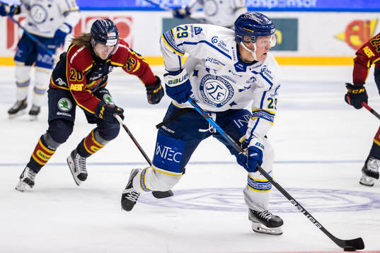 Leksands Emil Heineman och Djurgårdens Marcus Sörensen