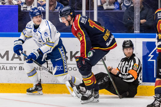 Domare Andreas Harnebring och Leksands Martin Karlsson och