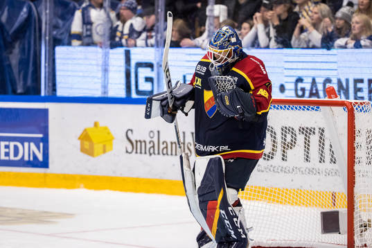 Djurgårdens målvakt Niklas Svedberg jublar