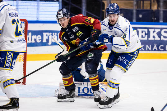 Djurgårdens Linus Andersson och Leksands Matt Caito