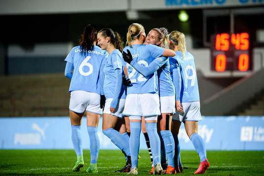 Malmö FFs spelare jublar