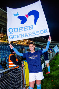 Malmö FFs Malin Gunnarsson firar seriesegern