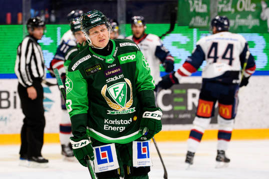 Färjestads Daniel Viksten deppar
