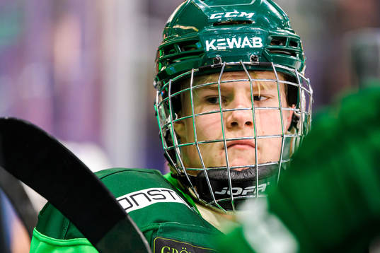 Färjestads Hugo Hell deppar