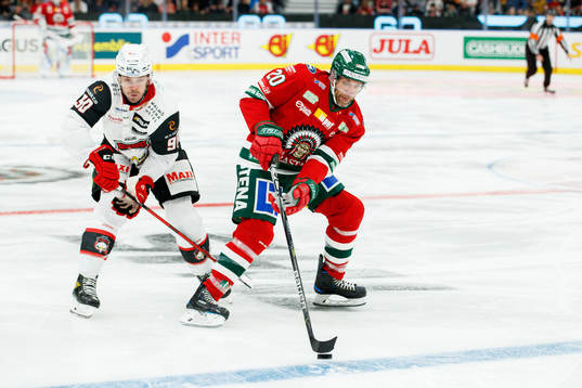 Malmö Redhawks Lance Bouma och Frölundas Joel Lundqvist